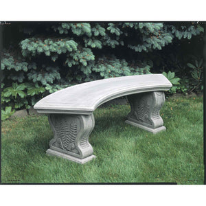 Curved Woodland Ferns Bench