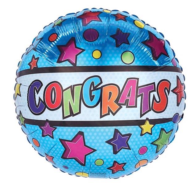 Congrats - Ribbons foil balloon