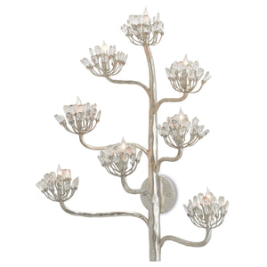 Agave Americana Silver Wall Sconce