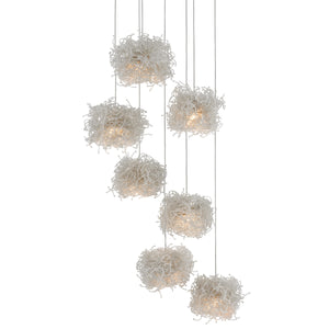 Birds Nest 7-Light Multi-Drop Pendant