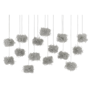 Birds Nest Rectangular 15-Light Multi-Drop Pendant