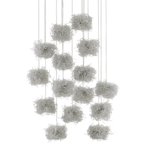 Birds Nest Round 15-Light Multi-Drop Pendant