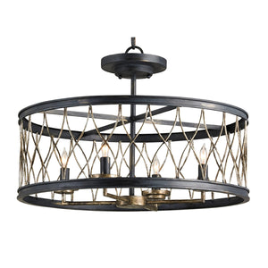 Crisscross Black Pendant