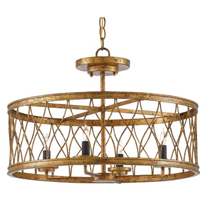 Crisscross Gold Pendant