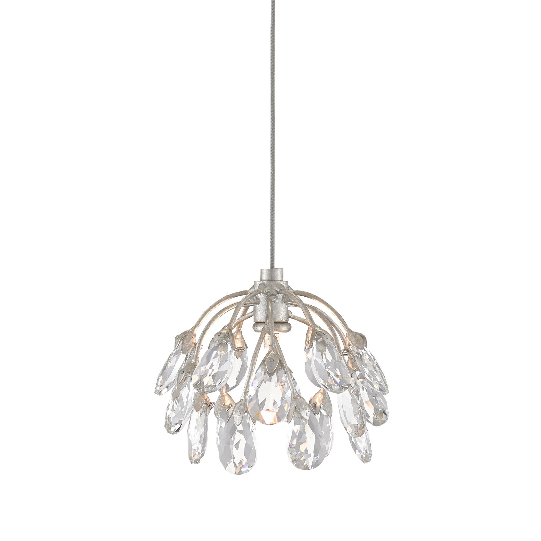 Crystal Bud 1-Light Multi-Drop Pendant