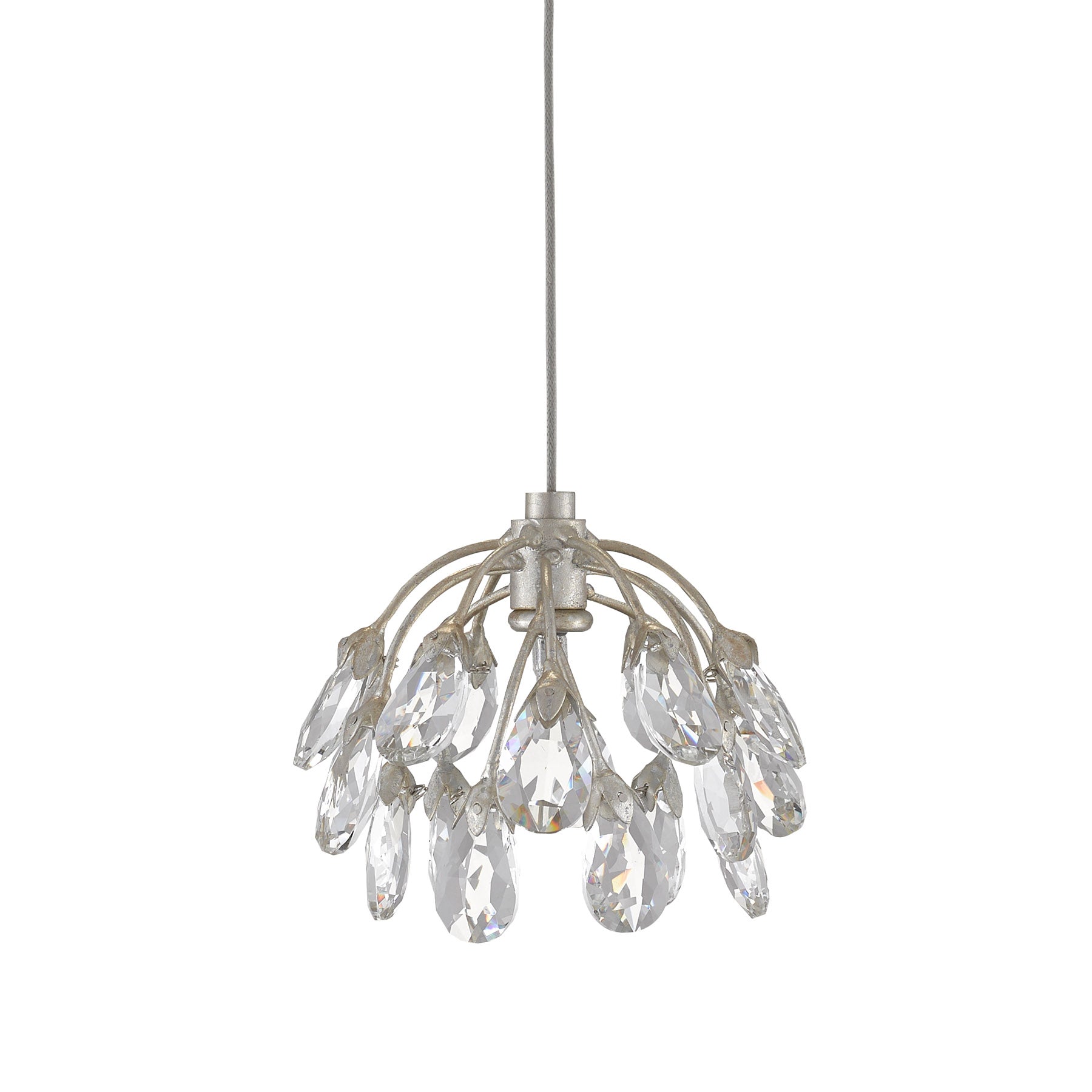 Crystal Bud 1-Light Multi-Drop Pendant