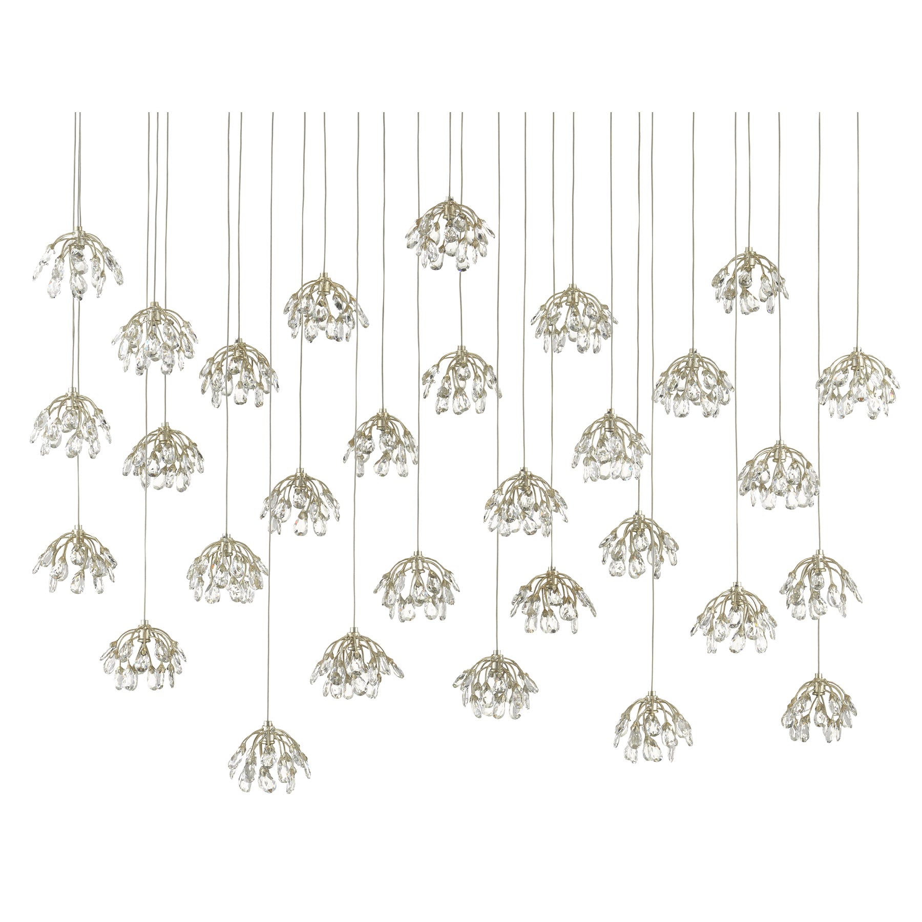 Crystal Bud 30-Light Multi-Drop Pendant