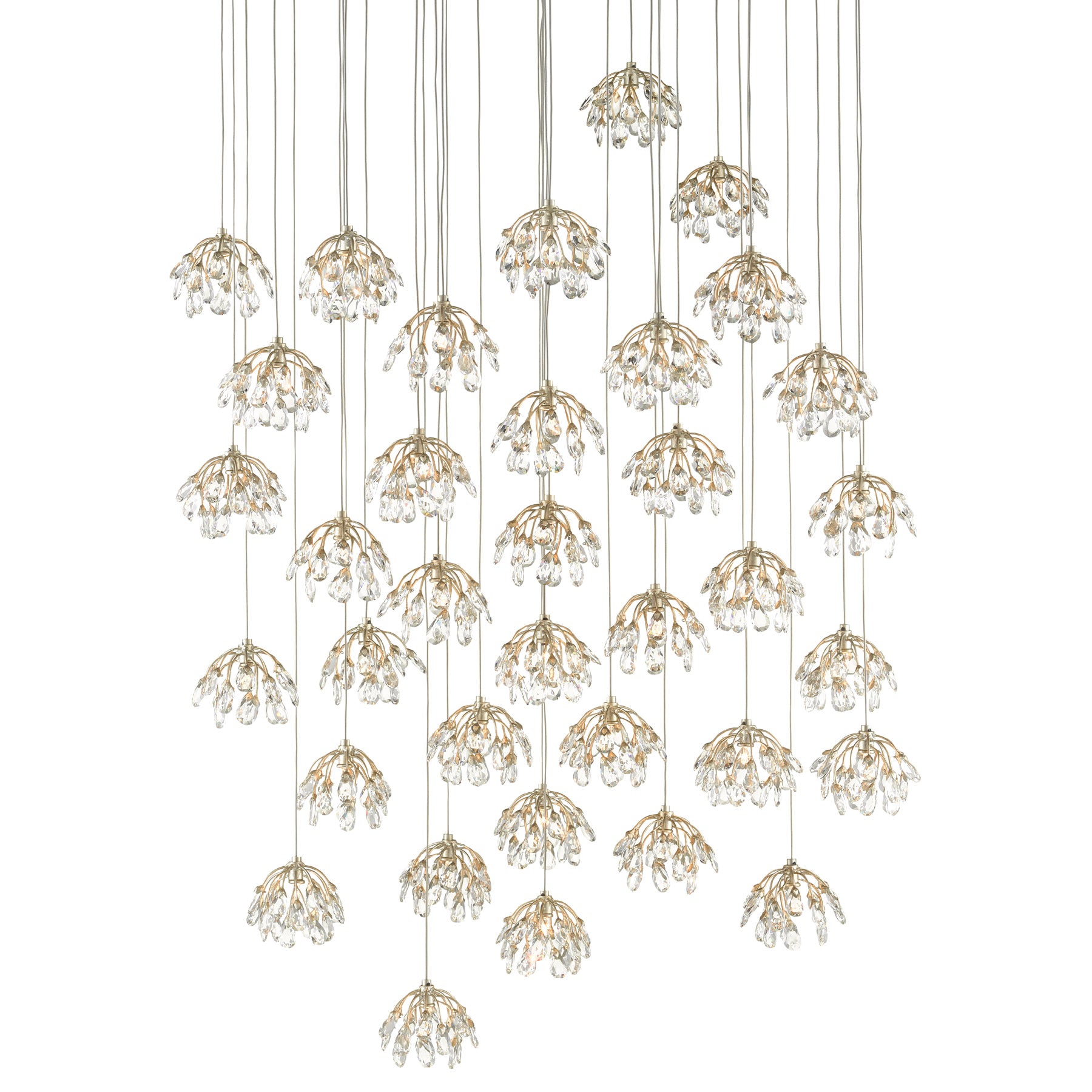 Crystal Bud 36-Light Multi-Drop Pendant