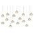 Crystal Bud Rectangular 15-Light Multi-Drop Pendant