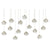 Crystal Bud Rectangular 15-Light Multi-Drop Pendant