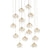 Crystal Bud Round 15-Light Multi-Drop Pendant