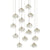 Crystal Bud Round 15-Light Multi-Drop Pendant
