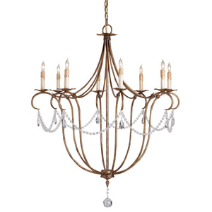 Crystal Lights Gold Large Chandelier