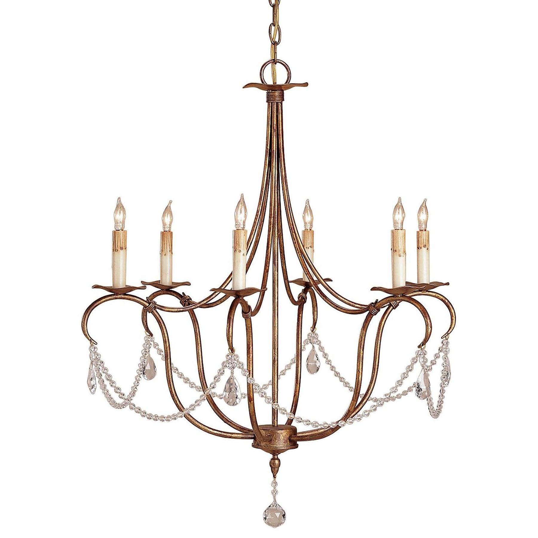 Crystal Lights Gold Small Chandelier