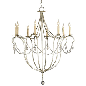 Crystal Lights Silver Large Chandelier