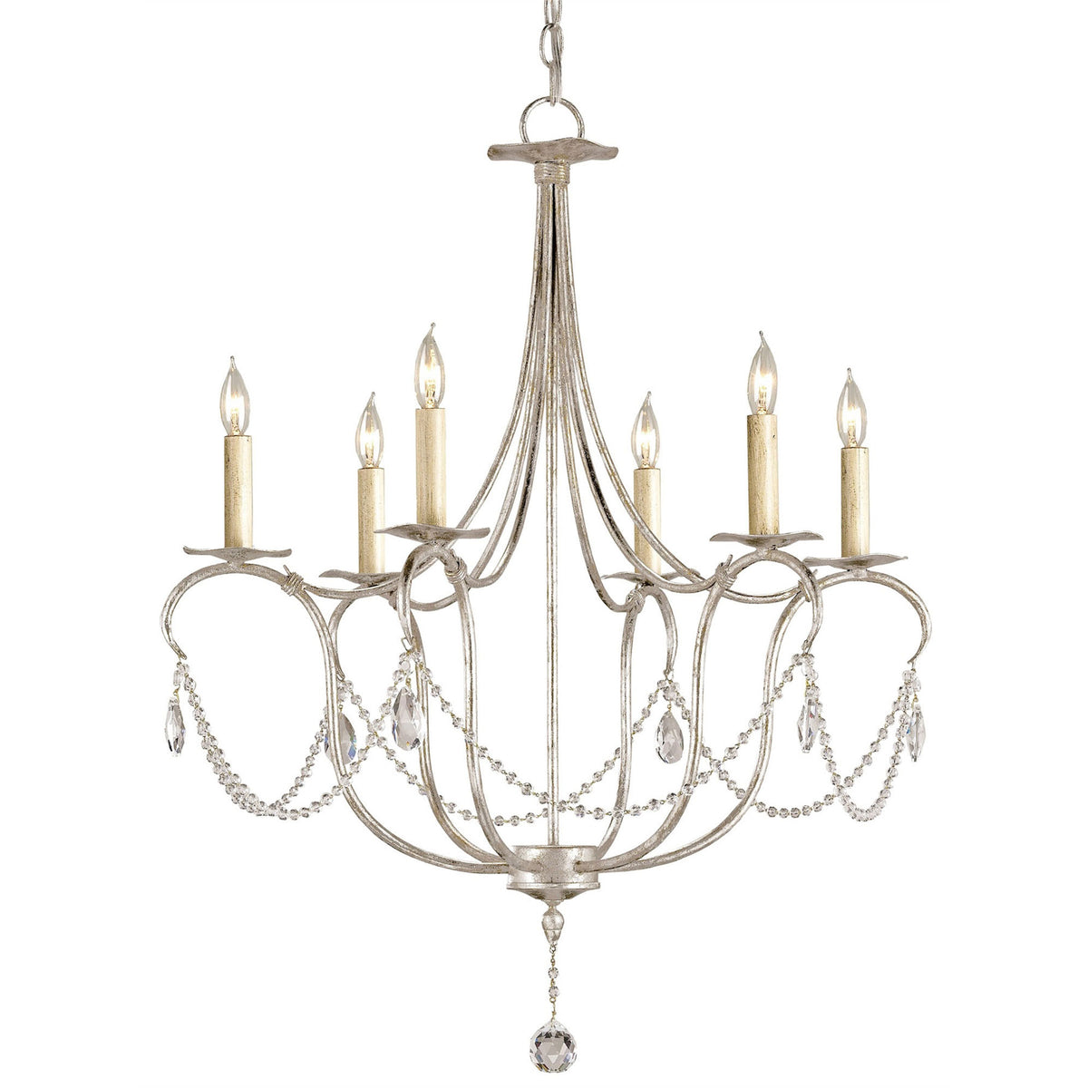 Crystal Lights Silver Small Chandelier