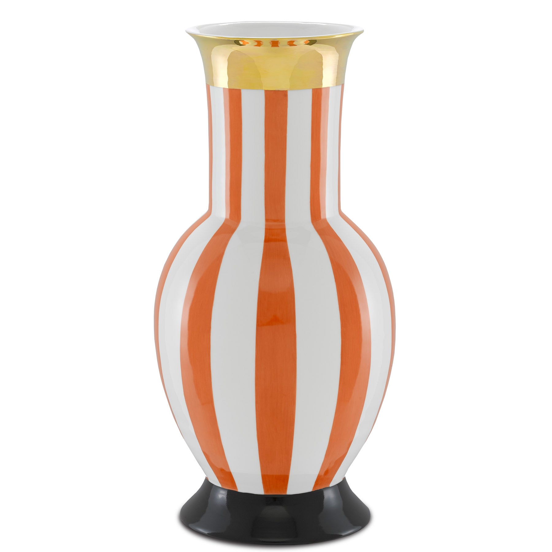 De Luca Coral Stripe Large Vase
