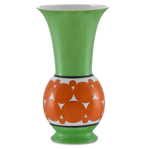 De Luca Green and Orange Vase