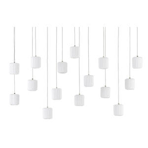Dove Rectangular 15-Light Multi-Drop Pendant