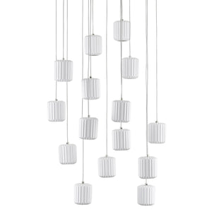 Dove Round 15-Light Multi-Drop Pendant