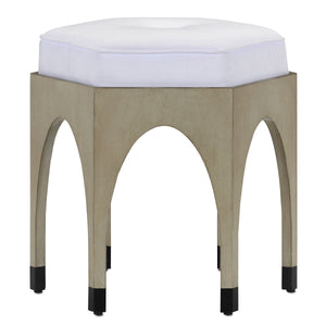 Dyer Muslin Oyster Ottoman
