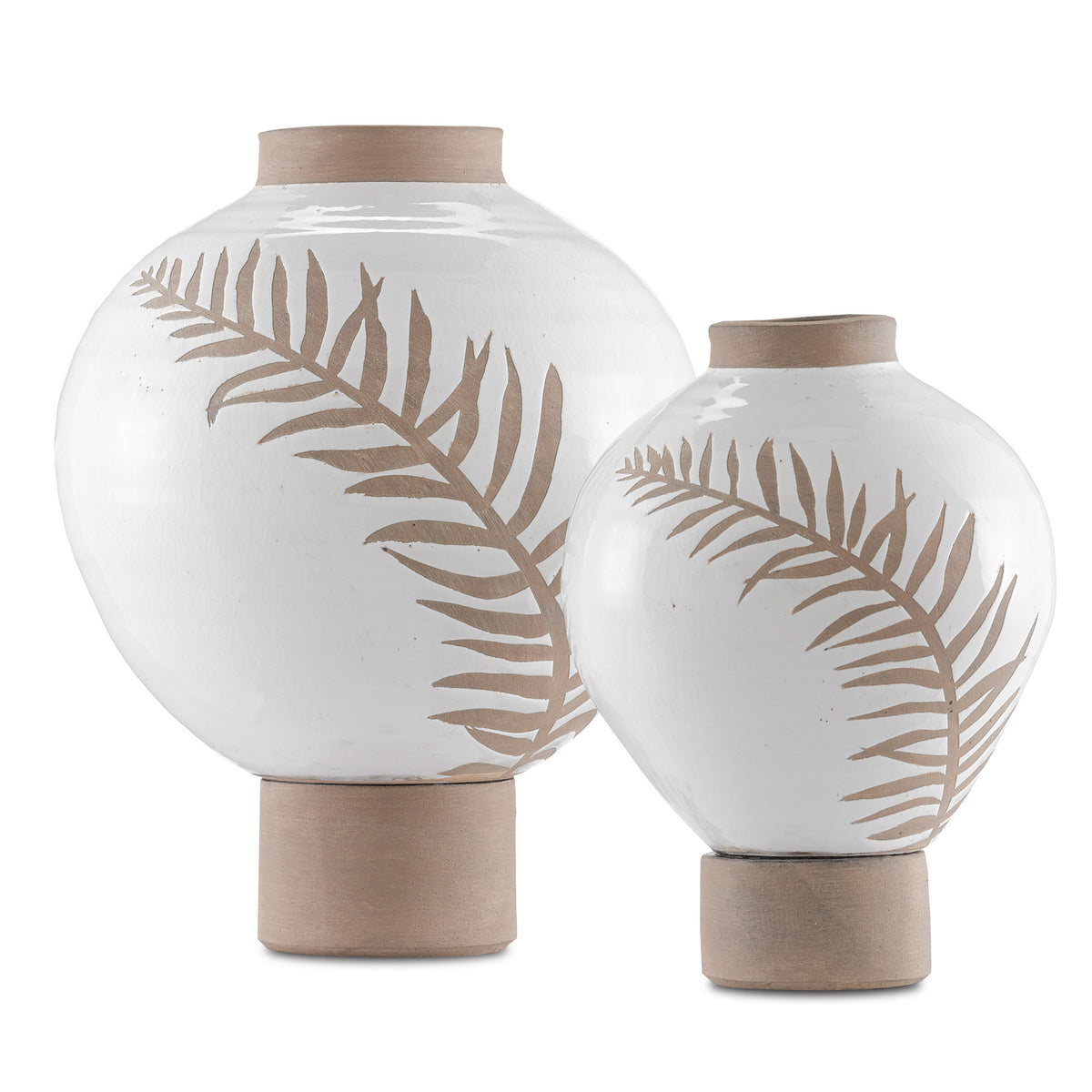 Fern Small White Vase
