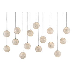 Finhorn Rectangular 15-Light Multi-Drop Pendant