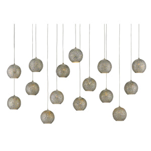 Giro Rectangular 15-Light Multi-Drop Pendant