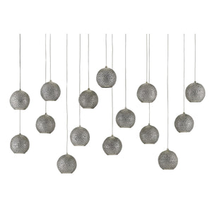 Giro Rectangular 15-Light Multi-Drop Pendant