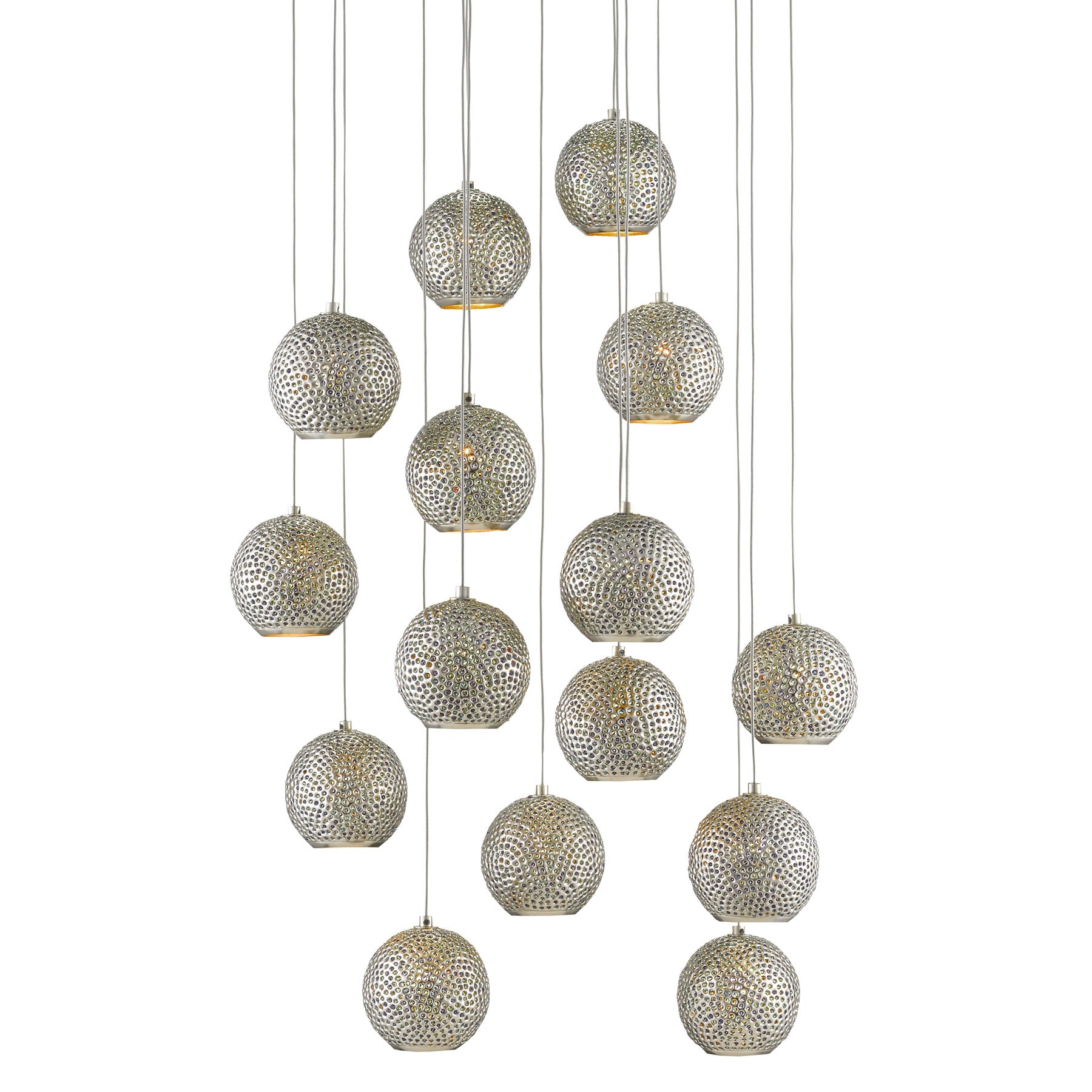 Giro Round 15-Light Multi-Drop Pendant