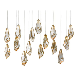 Glace Rectangular 15-Light Multi-Drop Pendant