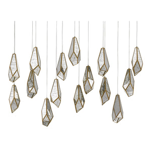 Glace Rectangular 15-Light Multi-Drop Pendant