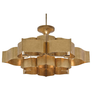 Grand Lotus Gold Large Chandelier