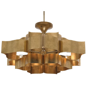 Grand Lotus Gold Large Chandelier