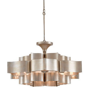 Grand Lotus Silver Large Chandelier
