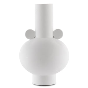 Happy 40 Round White Vase