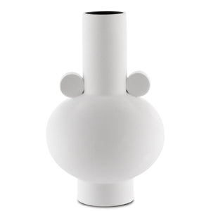 Happy 40 Round White Vase