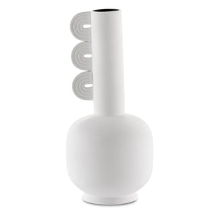 Happy 40 Three Wings White Vase