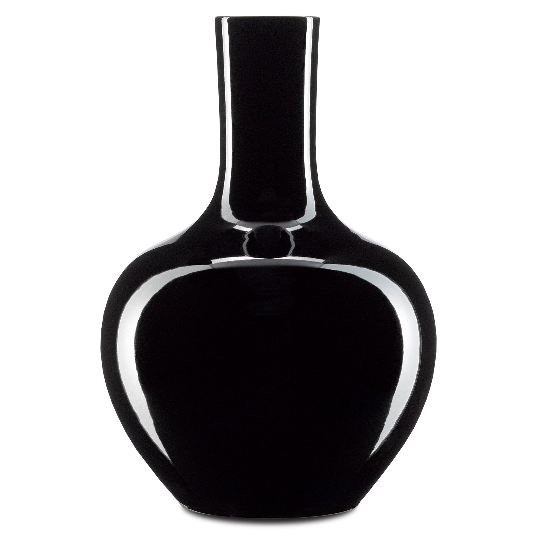 Imperial Black Large Gourd Vase