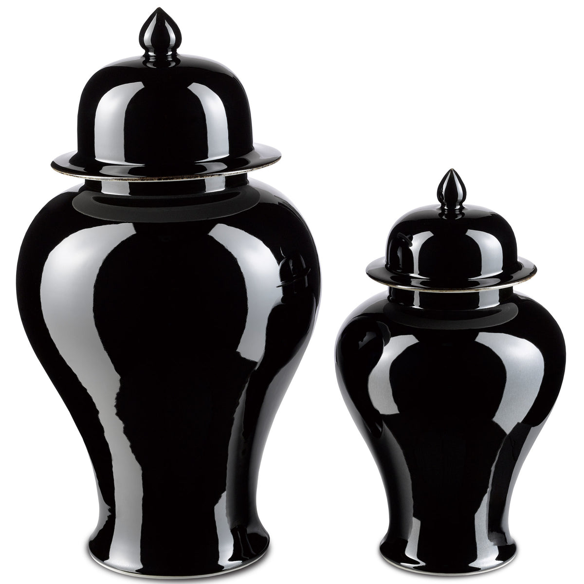 Imperial Black Medium Ginger Jar