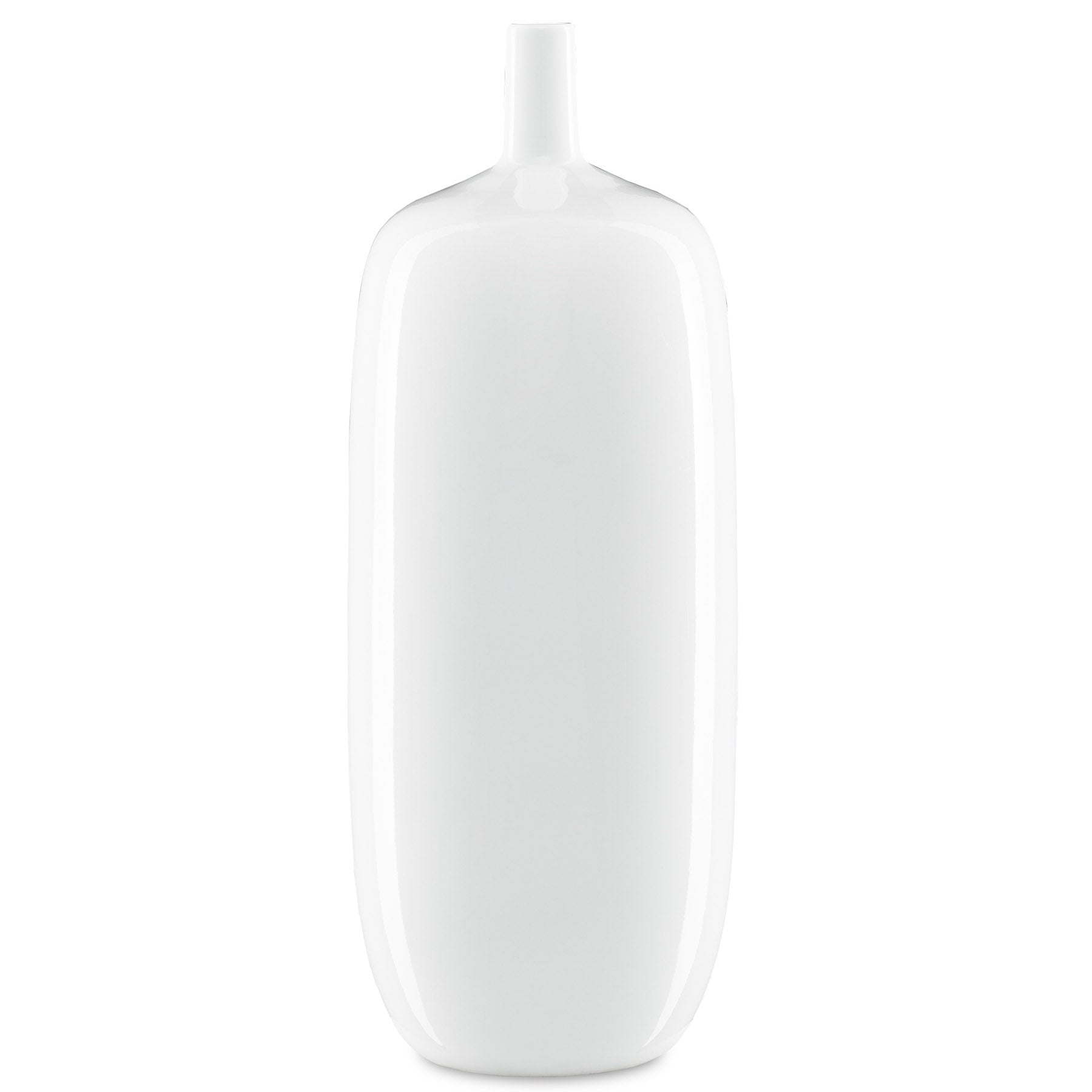 Imperial White Tall Bottle Vase
