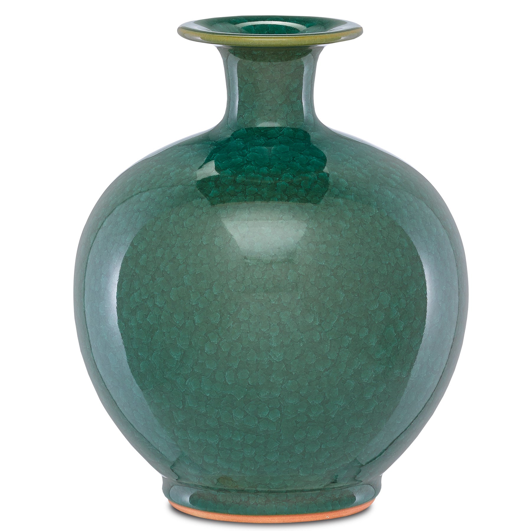 Kara Large Crystalized Green Vase