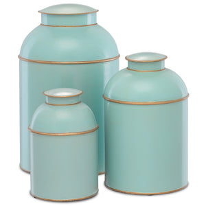 London Medium Pale Blue Tea Box