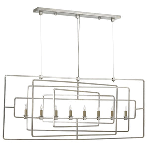 Metro Silver Rectangular Chandelier