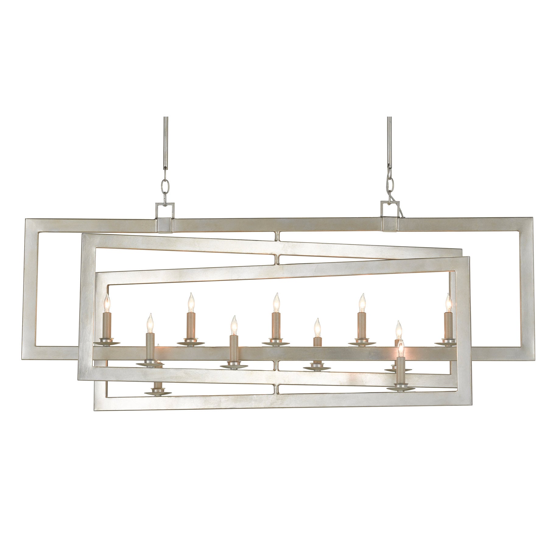 Middleton Rectangular Silver Chandelier