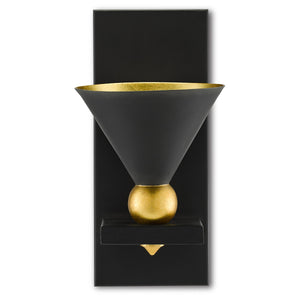 Moderne Black Wall Sconce