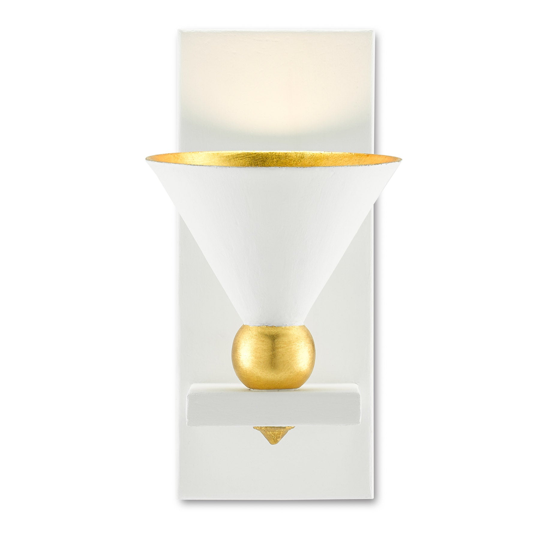 Moderne White Wall Sconce