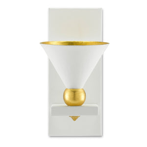 Moderne White Wall Sconce