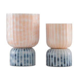 Palazzo Milky Glass Vases Set of 2