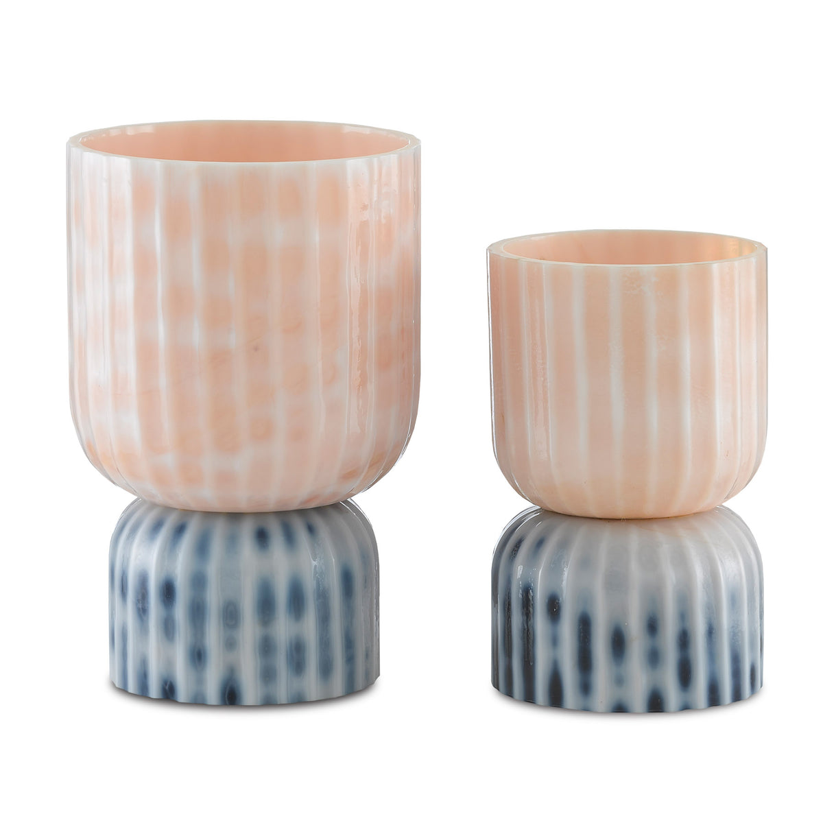 Palazzo Milky Glass Vases Set of 2